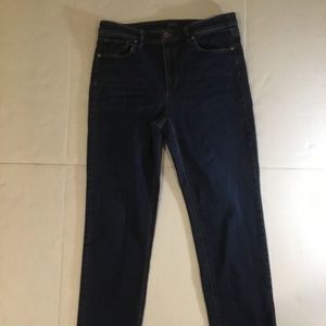 j jill denim jeans 8 high-rise straight leg luxury